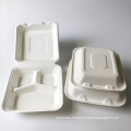 Disposable bagasse clamshells takeaway hinged box